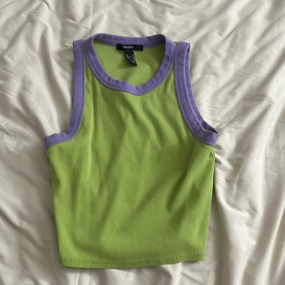 Green and purple top from Forever 21